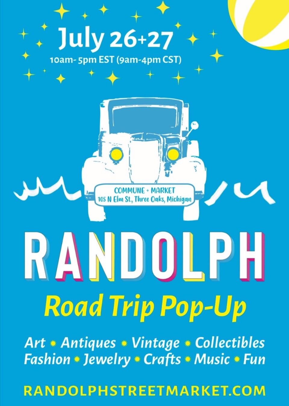 Randolph Street Market's next pop-up will be in Three Oaks, Mich. July 26/27.